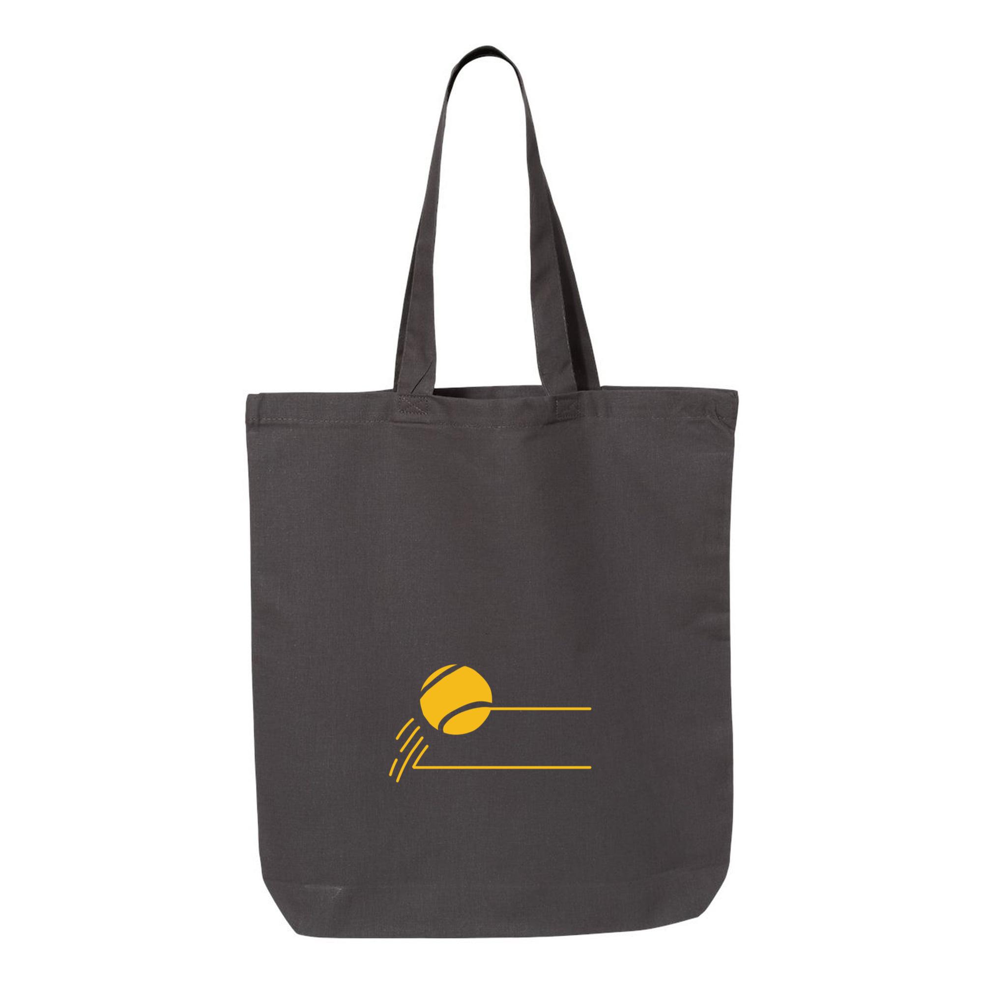 Yellow Tennis Ball Badge Canvas Tote Bag - Image 3