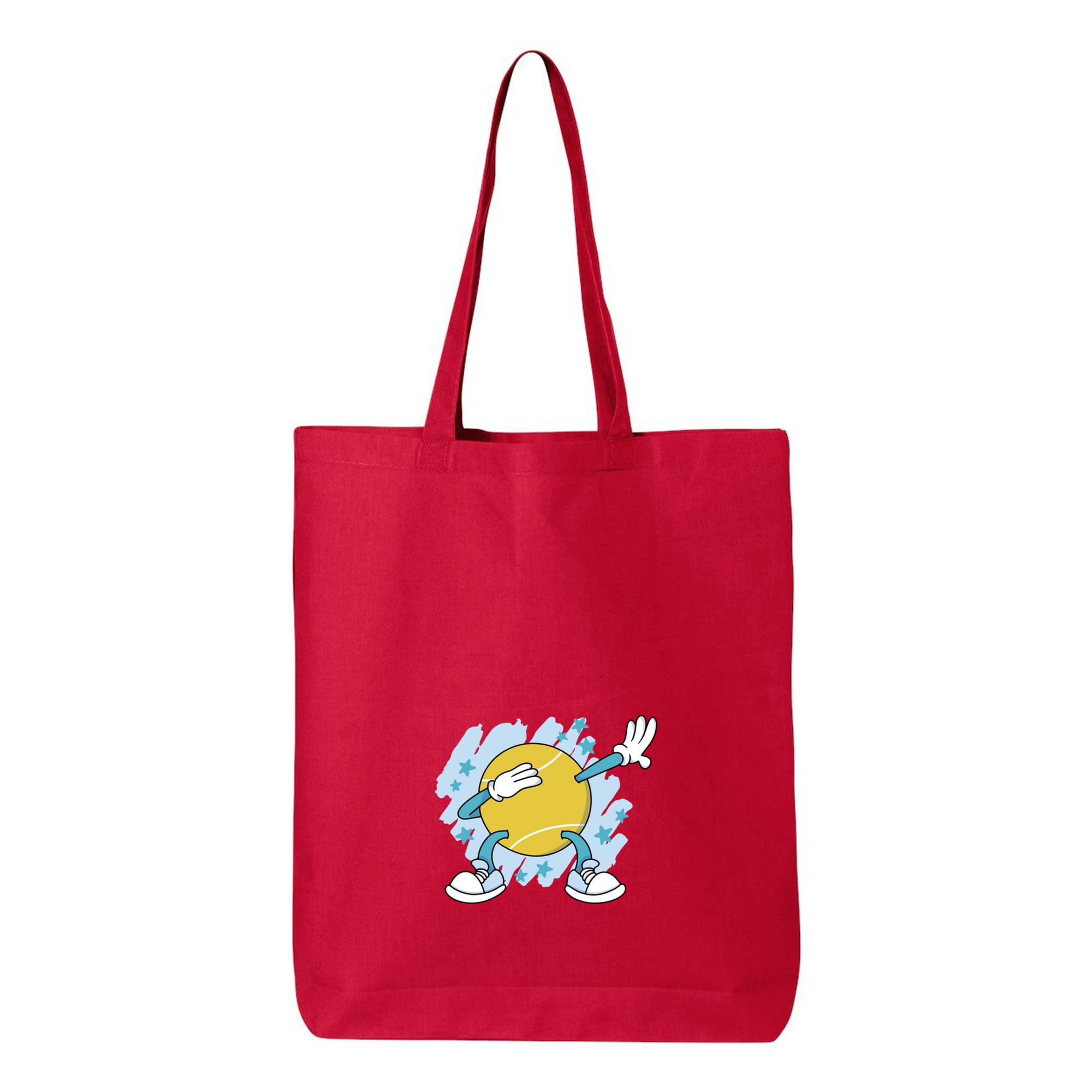 Yellow Tennis Ball With A Star On It Canvas Tote Bag 